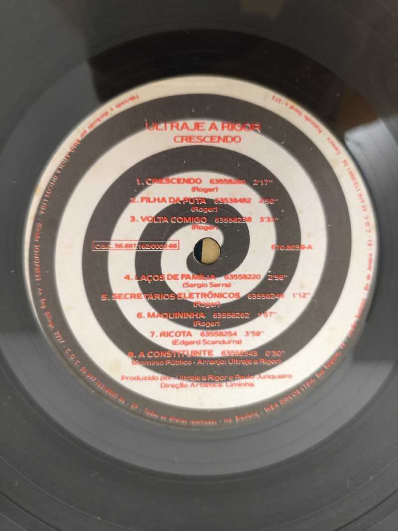Lp Vinil Ultraje A Rigor Crescendo Com Encarte