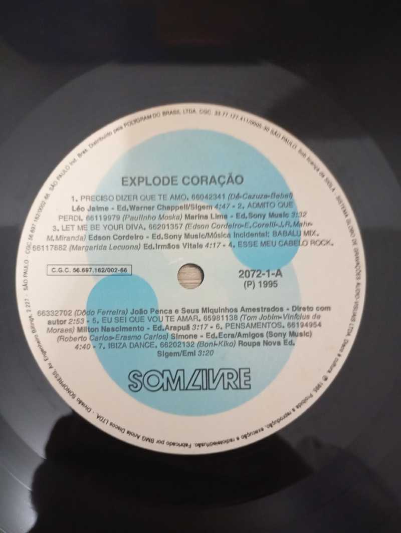 Lp Vinil Trilha Sonora Explode Coração Nacional