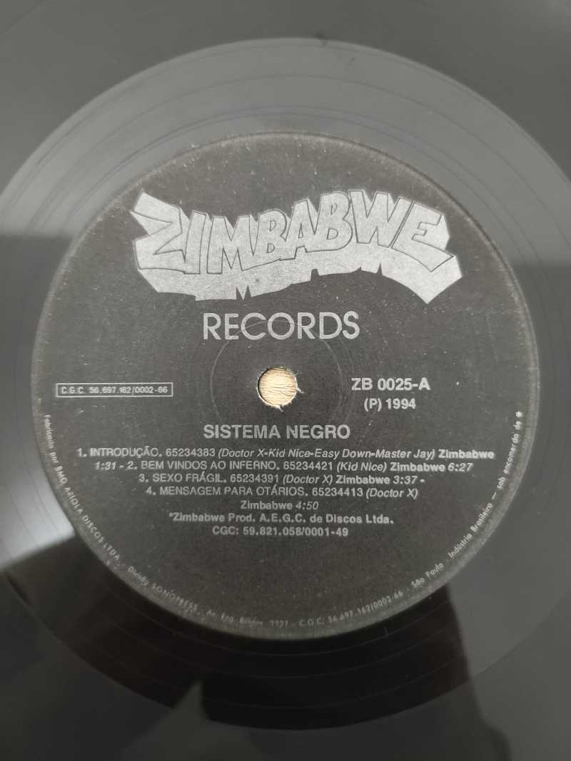 Lp Vinil Sistema Negro Bem Vindos ao Inferno