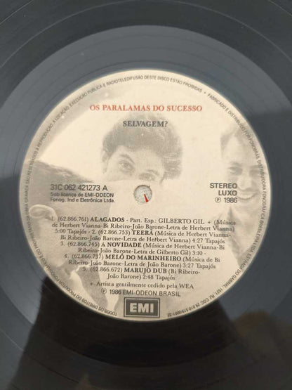 Lp Vinil Os Paralamas Do Sucesso Selvagem? Com Encarte
