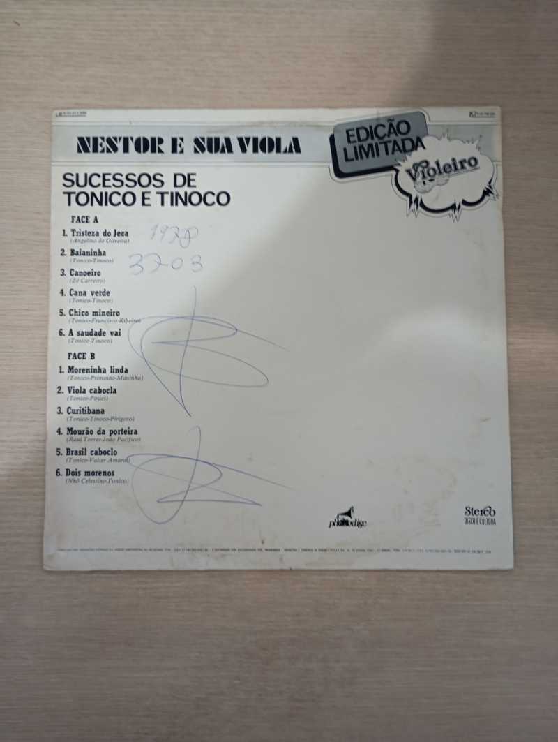 Lp Vinil Nestor e Sua Viola Sucessos de Tonico e Tinoco