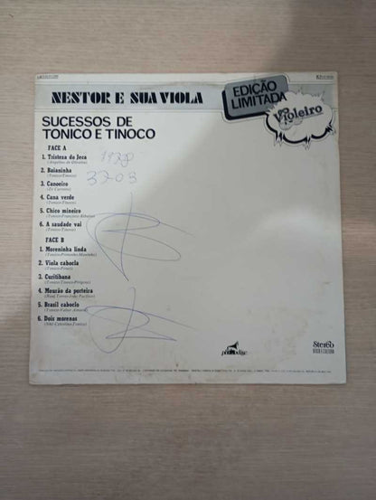 Lp Vinil Nestor e Sua Viola Sucessos de Tonico e Tinoco