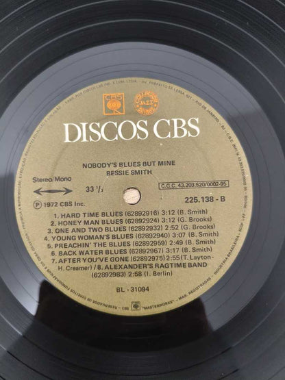 Lp Vinil Bessie Smith Nobody's Blues But Mine Duplo