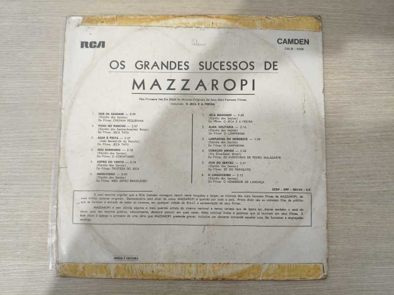 Lp Vinil Mazzaropi Os Grandes Sucessos de