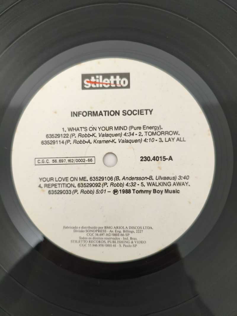 Lp Vinil Information Society 1988 Com Encarte