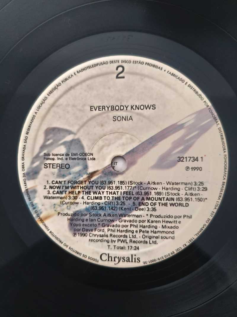 Lp Vinil Sonia Everybody Knows Com Encarte