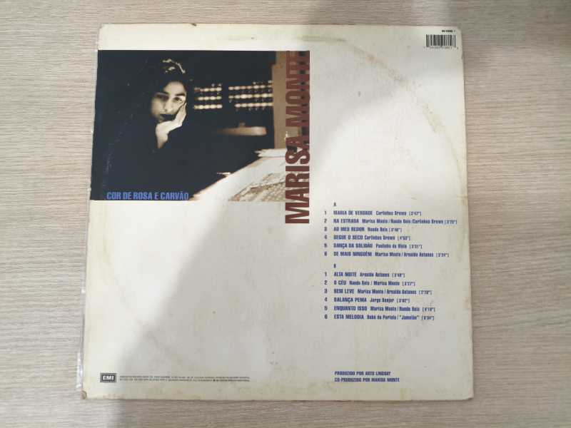 Lp Vinil Marisa Monte Cor De Rosa Carvão Com Encarte, Leia