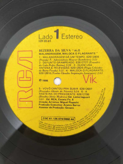 Lp Vinil Bezerra Da Silva Alô Malandragem Maloca C/ Encarte