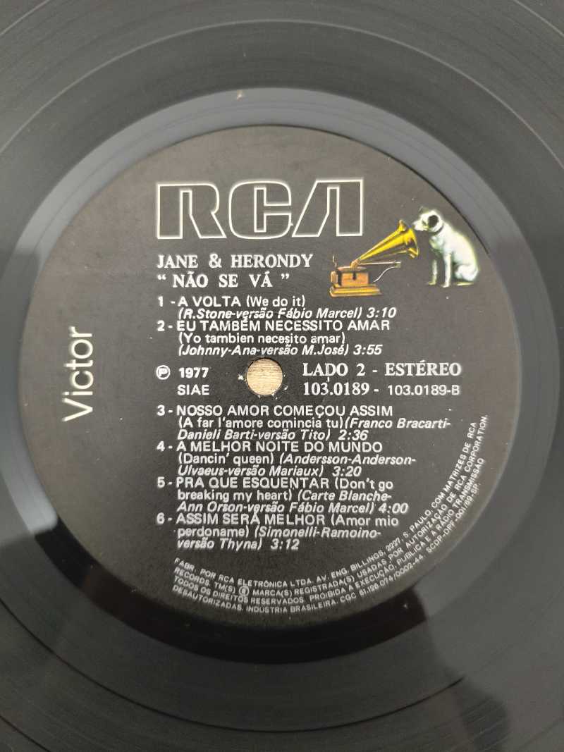 Lp Vinil Jane & Herondy Não Se Vá