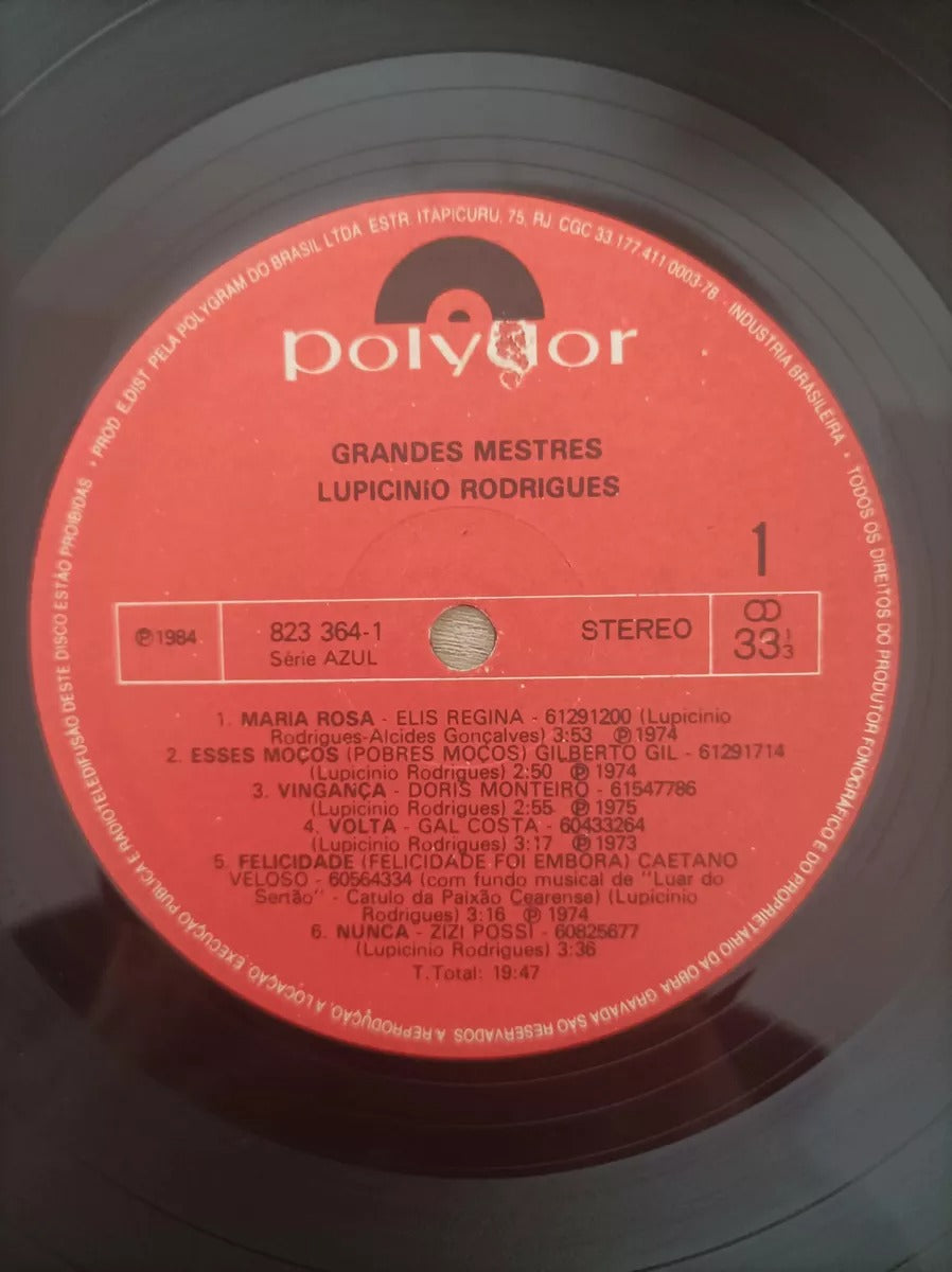 Lp Vinil Grandes Mestres Lupicinio Rodrigues