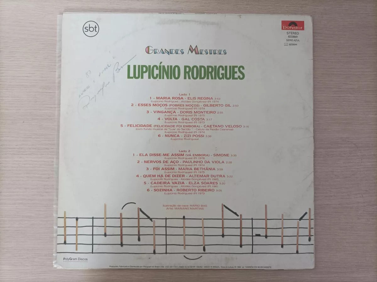 Lp Vinil Grandes Mestres Lupicinio Rodrigues