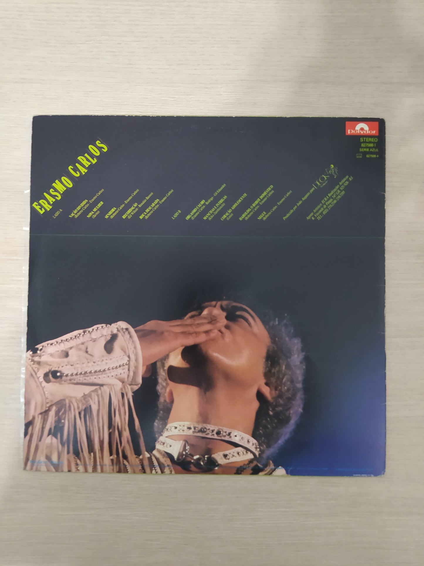 Lp Vinil Erasmo Carlos 1985 Com Encarte