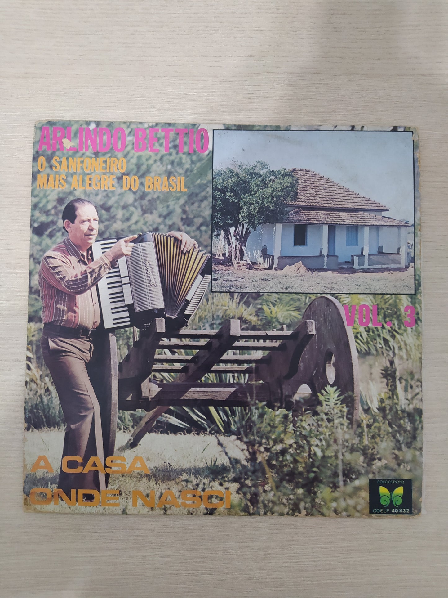 Lp Vinil Arlindo Bettio A Casa Onde Nasci Vol. 3