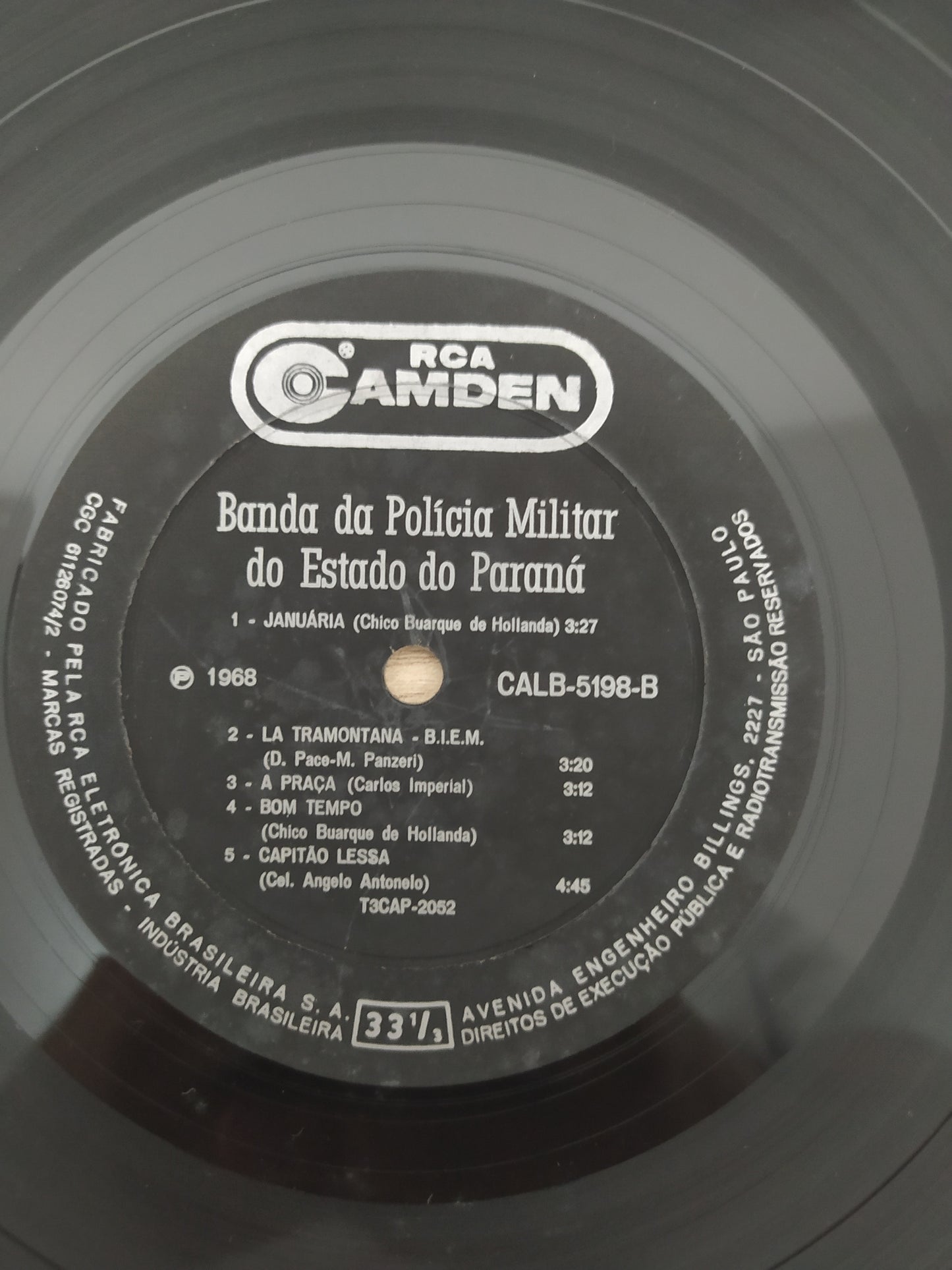 Lp Vinil Banda Da Polícia Militar do Estado do Paraná