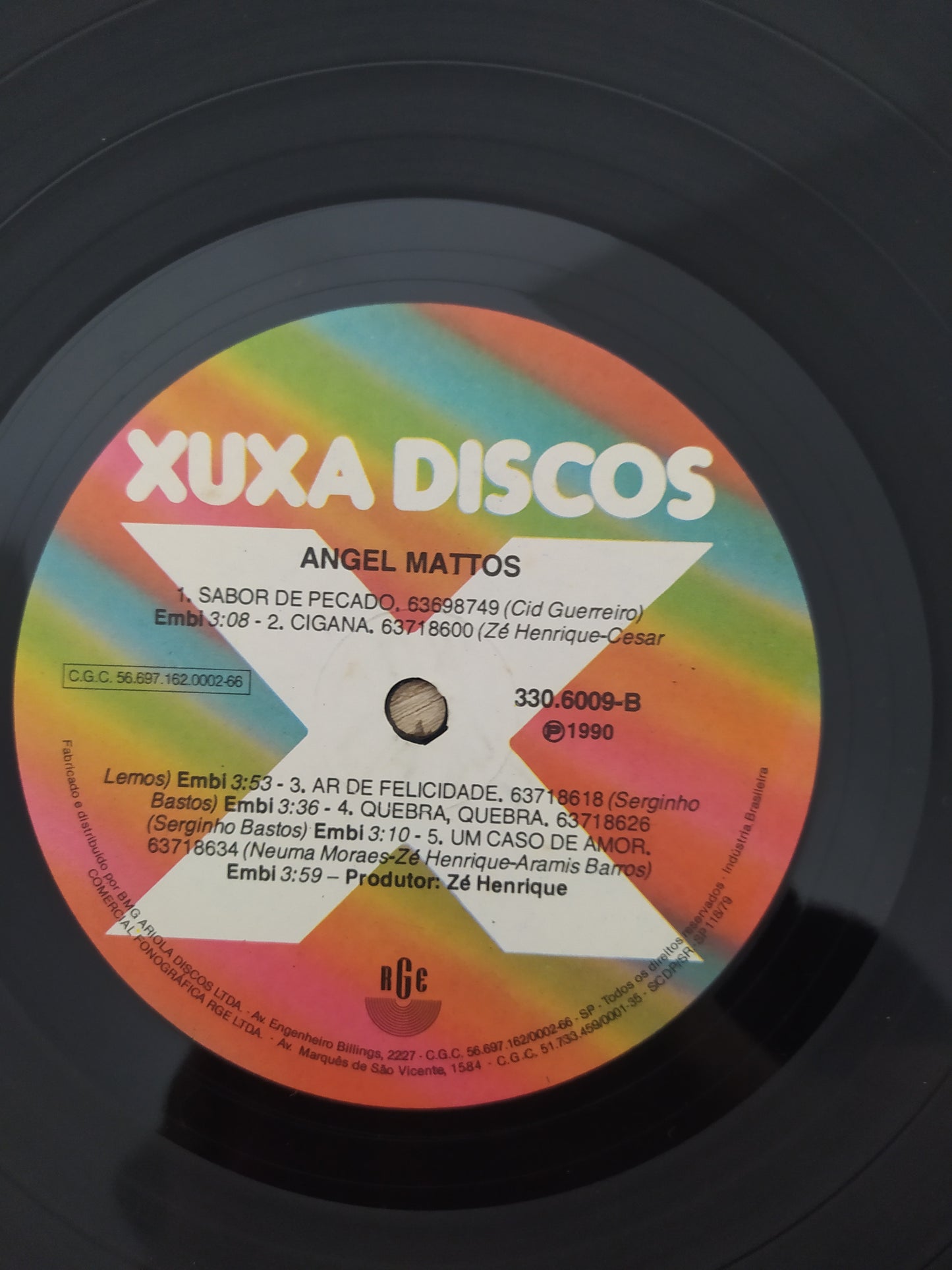 Lp Vinil Angel Mattos 1990 Com Encarte