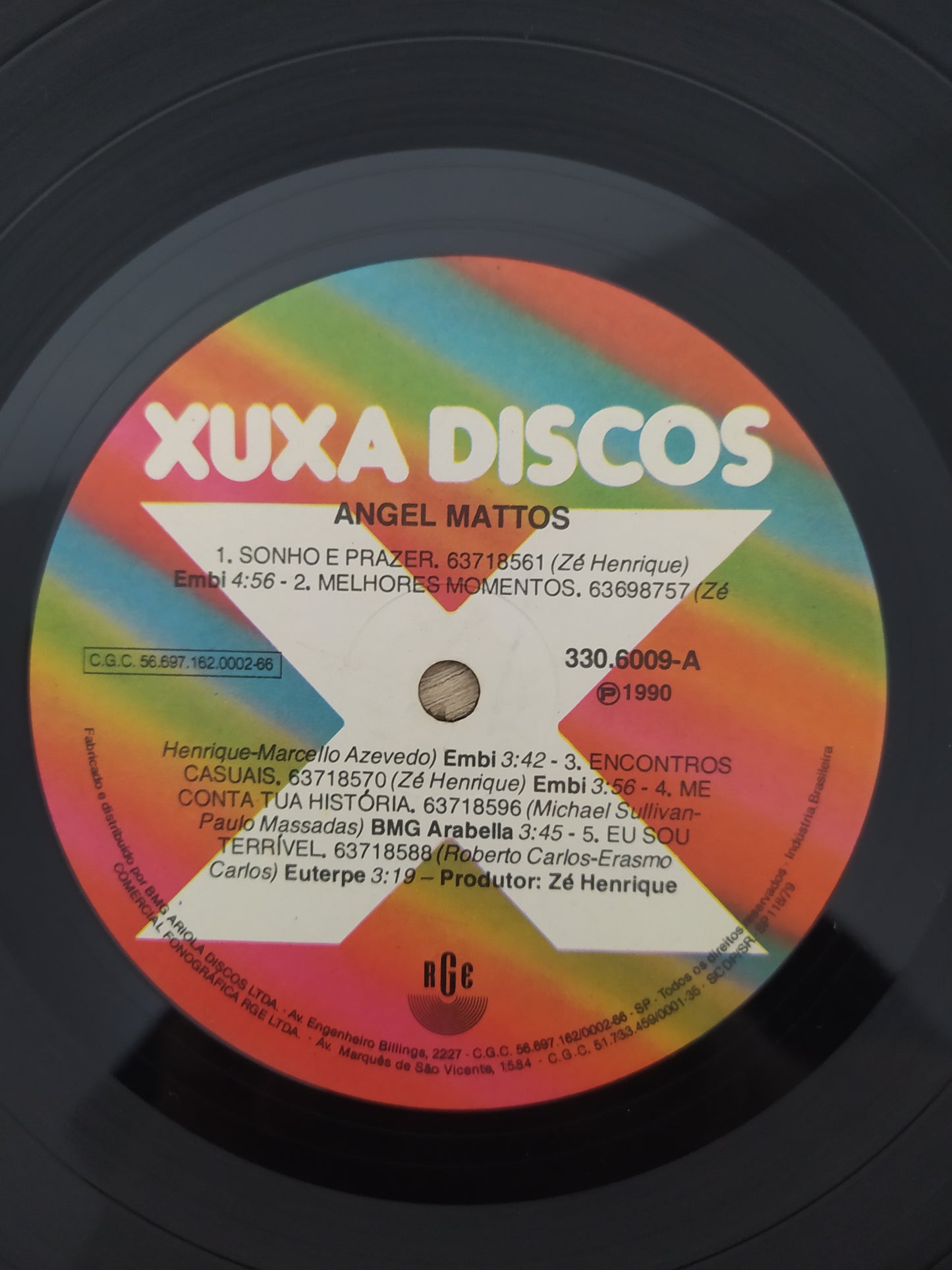 Lp Vinil Angel Mattos 1990 Com Encarte