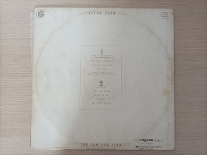 Lp Vinil Elton John Too low for zero Com encarte