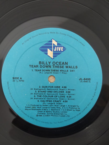 Lp Vinil Billy Ocean Tear Down These Walls C Encarte Import