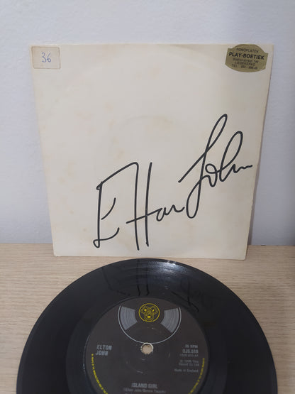Vinil Compacto Elton John Island Girl / Sugar On The Floor