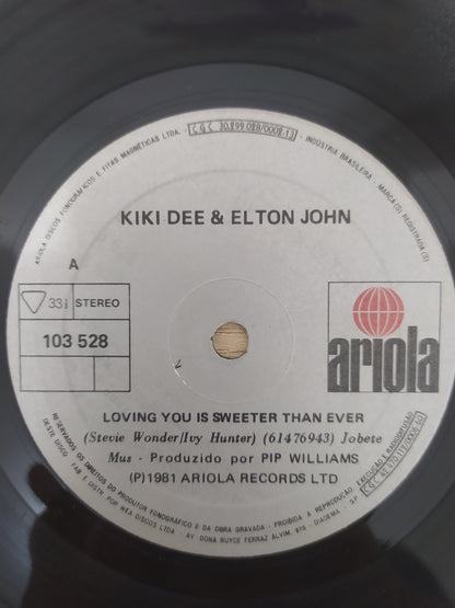 Vinil Compacto Elton John Loving You Is Sweeter Than Ever