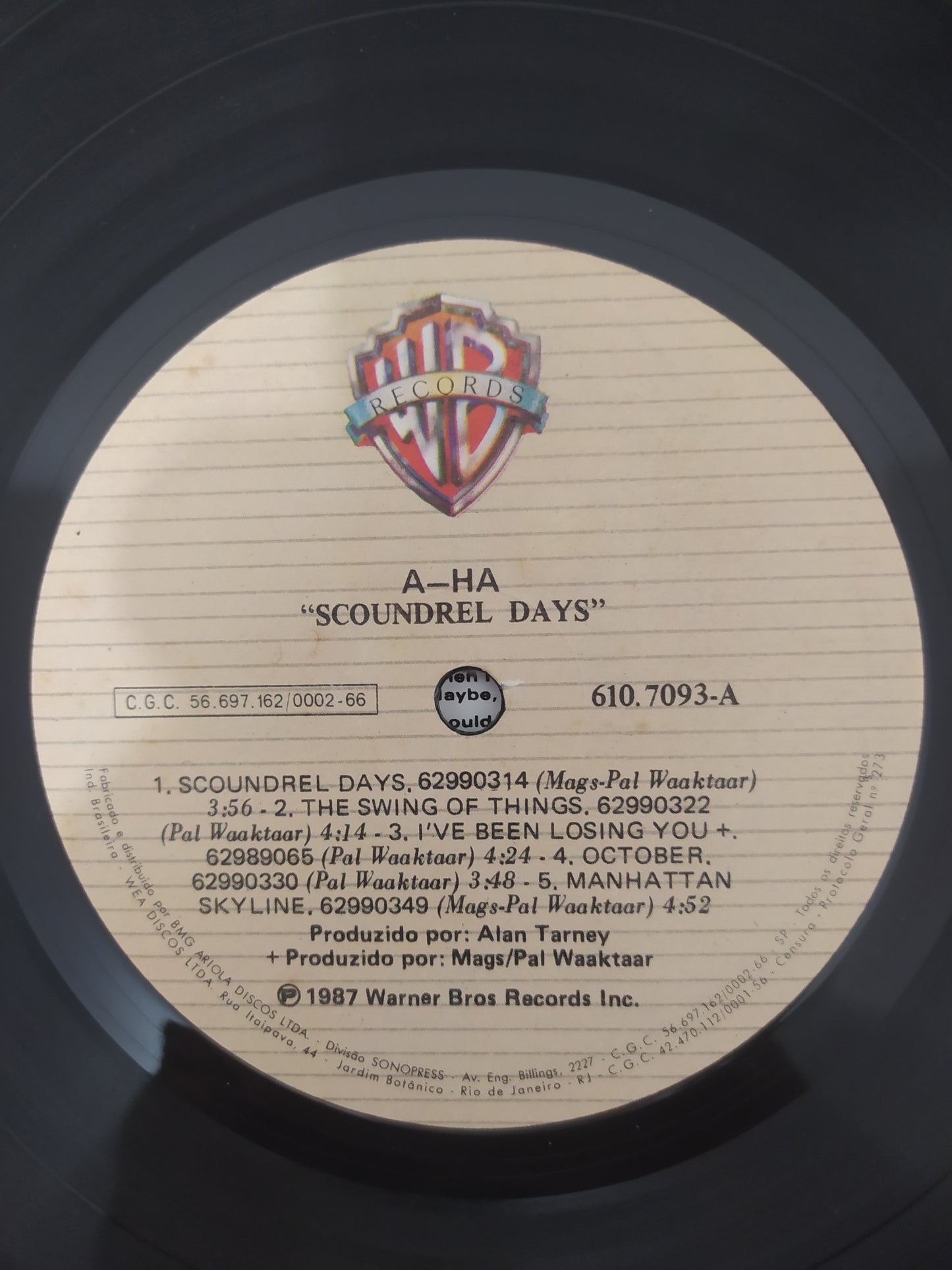 Disco Vinil Scoundrel Days A-Ha Com Encarte