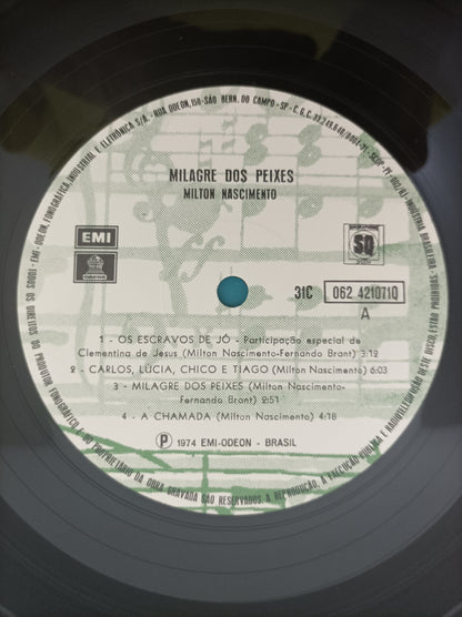 Lp Vinil Milton Nascimento Milagre dos Peixes Encartes Duplo