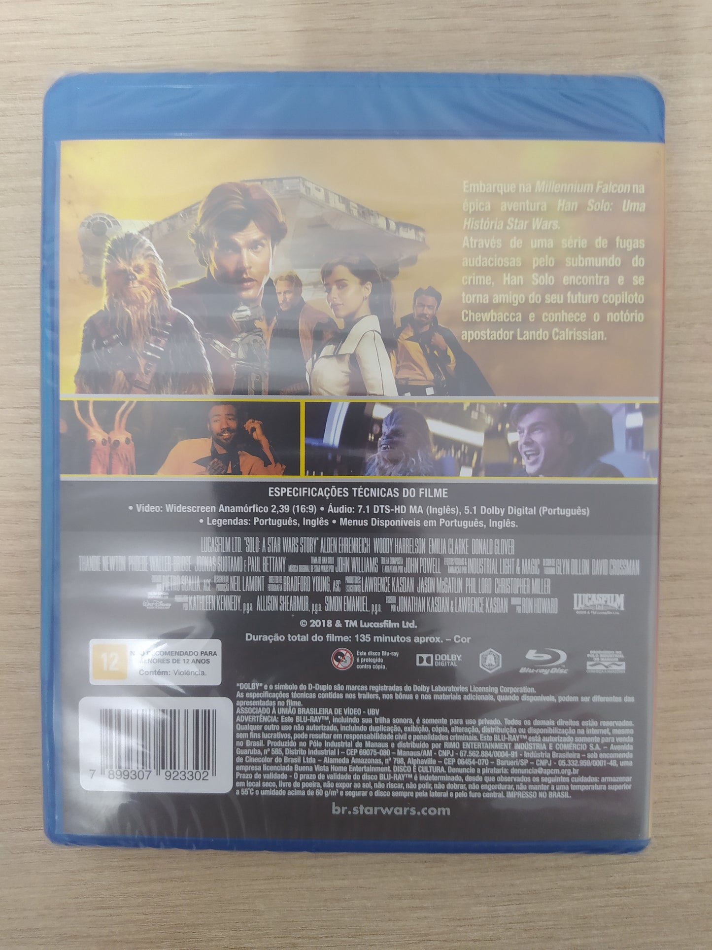 Blu Ray Han Solo Star Wars Lacrado