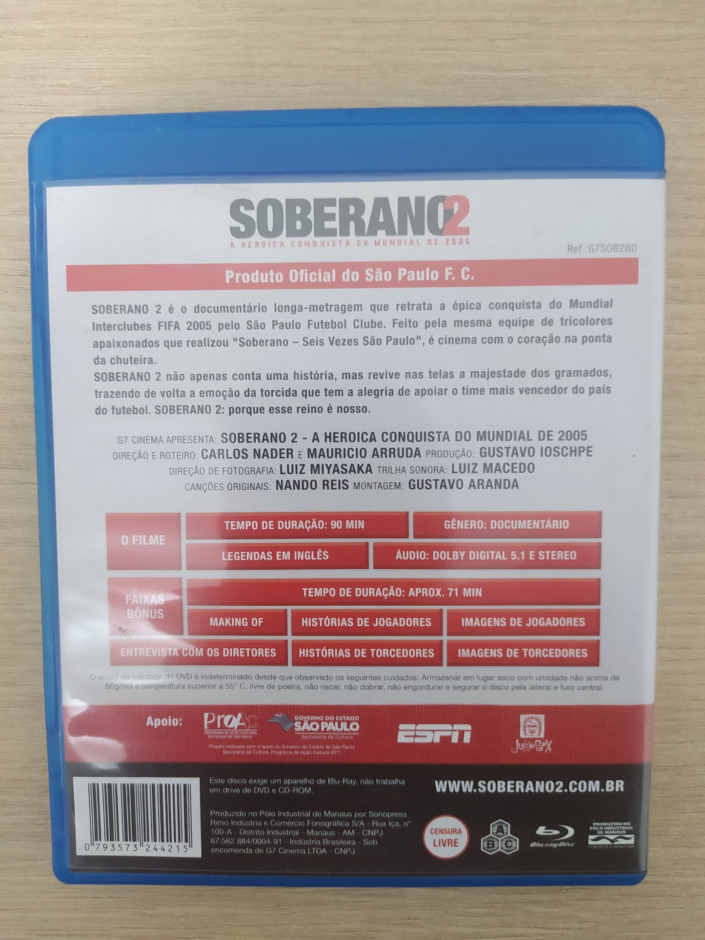 Blu Ray São Paulo Futebol Clube Soberano 2