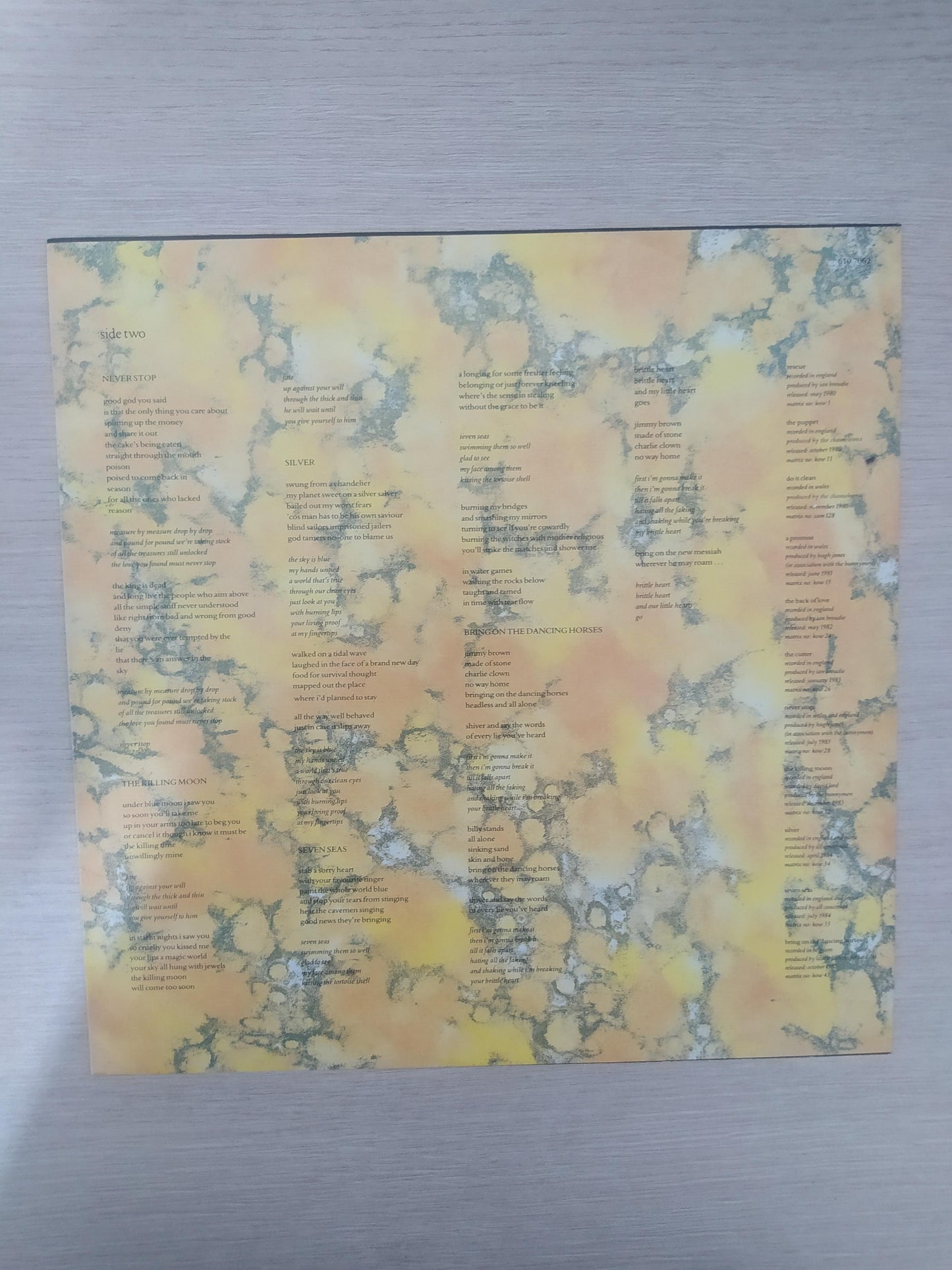 Lp Vinil Echo & The Bunnymen Songs To Learn & Sing C Encarte