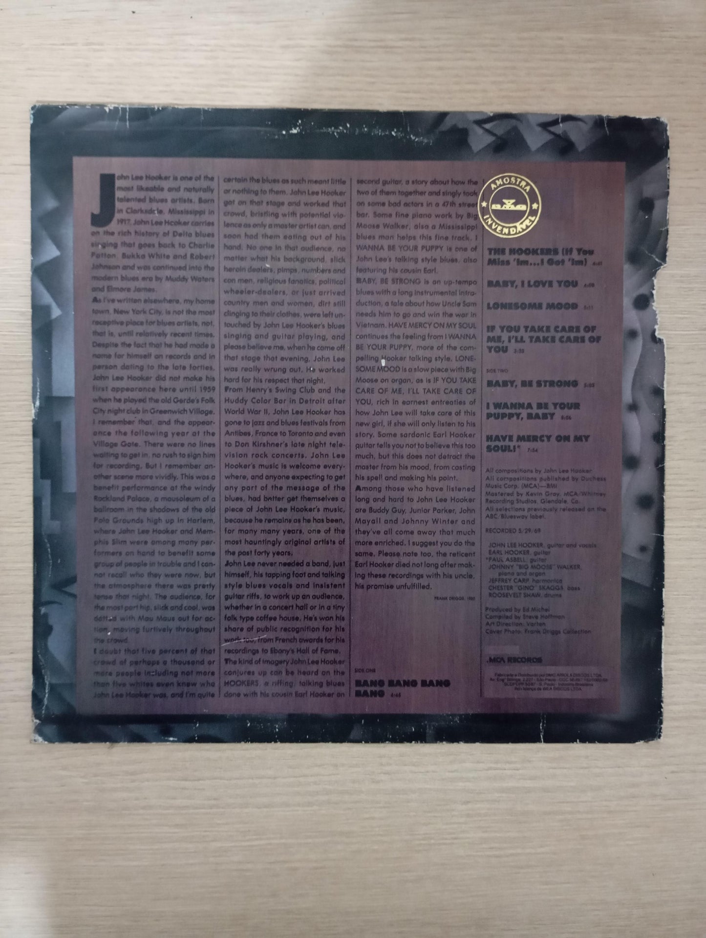 Lp Vinil John Lee Hooker Jazz Heritage Series