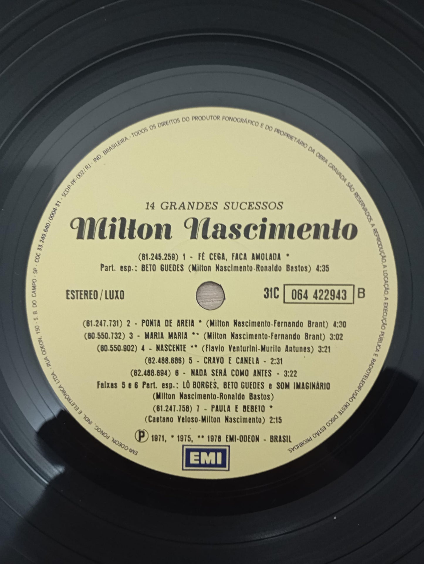 Lp Vinil Milton Nascimento 14 Grandes Sucessos