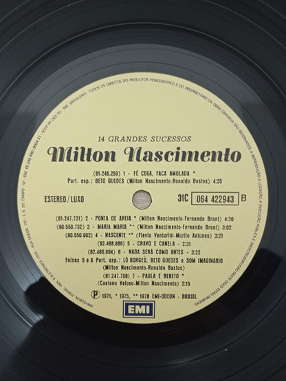Lp Vinil Milton Nascimento 14 Grandes Sucessos
