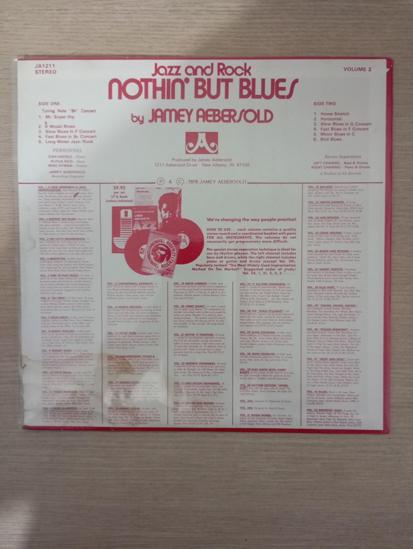 Lp Vinil Jamey Aebersold Nothin' But Blues Importado
