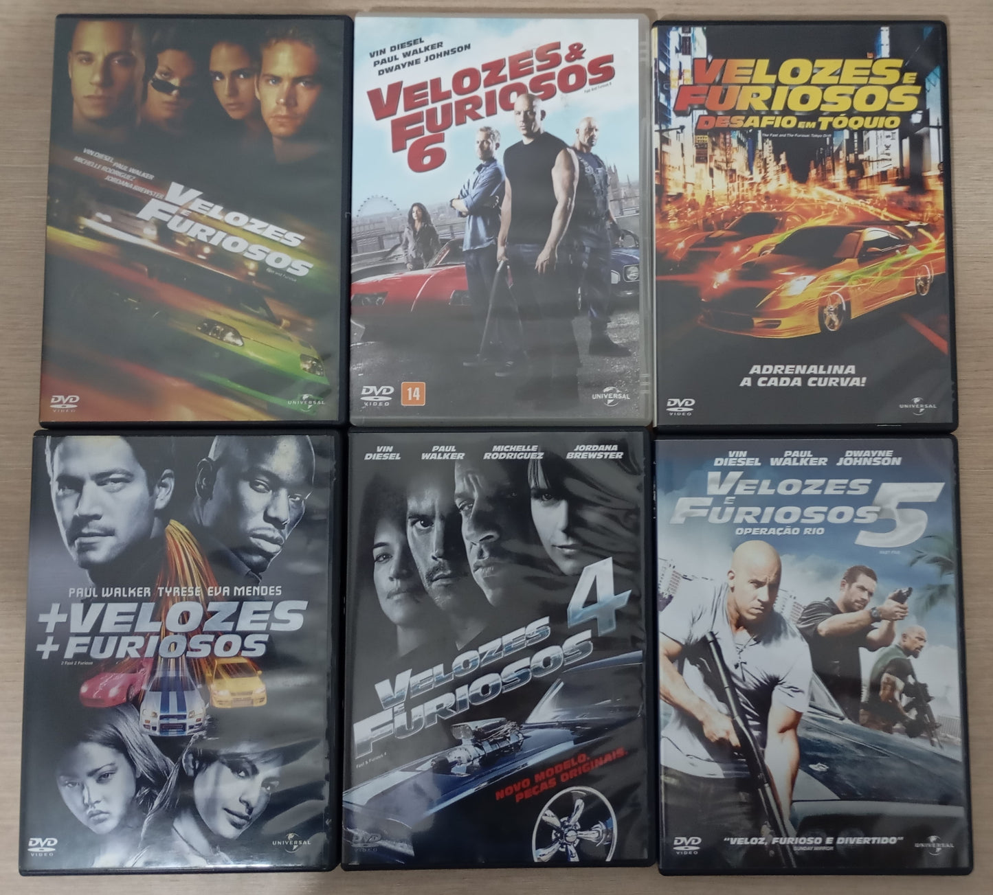 Dvd Lote 6 Dvds Velozes E Furiosos