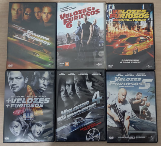 Dvd Lote 6 Dvds Velozes E Furiosos