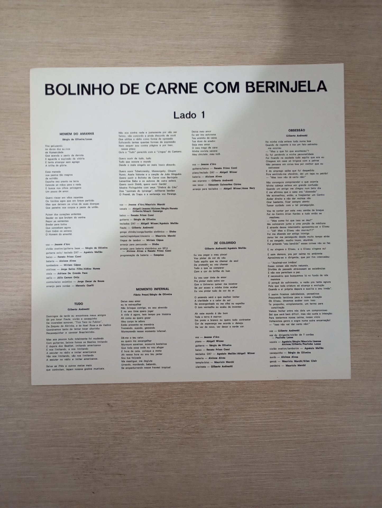 Lp Vinil Bolinho De Carne Com Berinjela Tudo Com Encarte