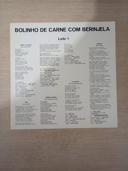 Lp Vinil Bolinho De Carne Com Berinjela Tudo Com Encarte