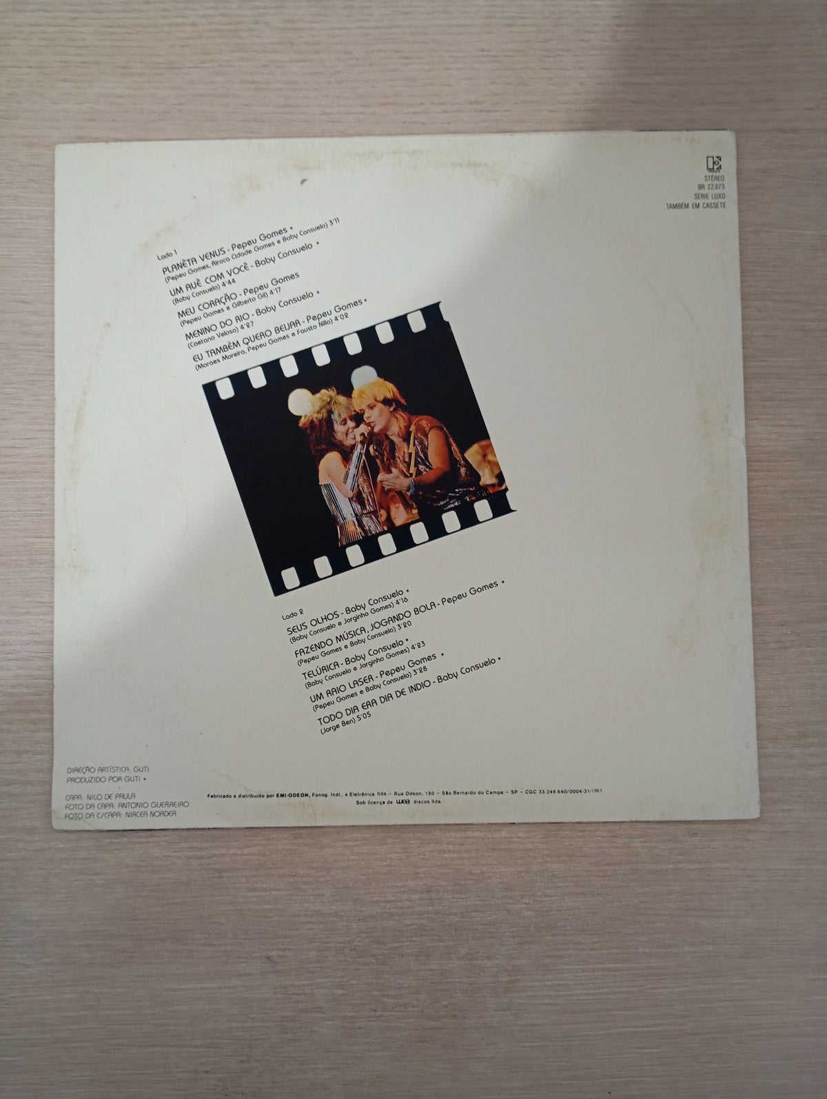 Lp Vinil Baby Consuelo & Pepeu Gomes Baby & Pepeu