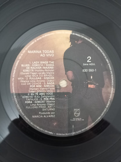 Lp Vinil Marina Lima Todas Ao Vivo Com Encarte