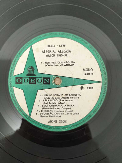 Lp Vinil Wilson Simonal Alegria, Alegria !!!, Leia