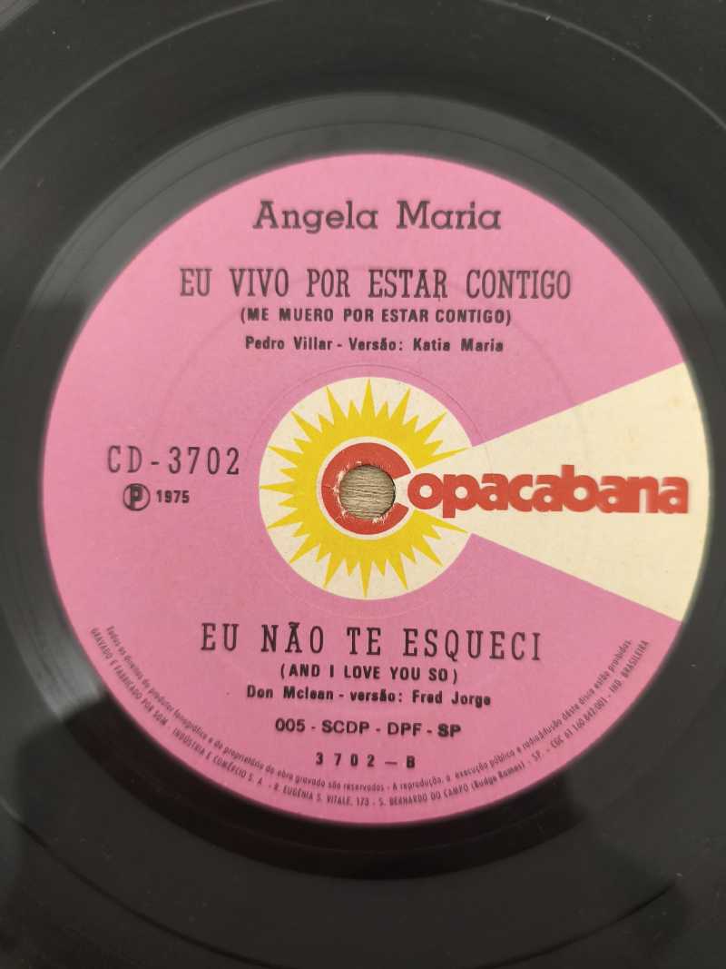 Compacto Vinil Ângela Maria A Noite É A Despedida