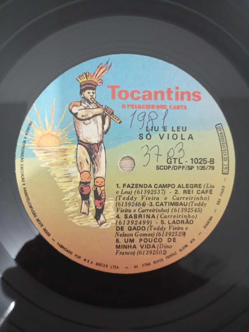 Lp Vinil Liu e Léu Adeus Minha Terra Só Moda de Viola