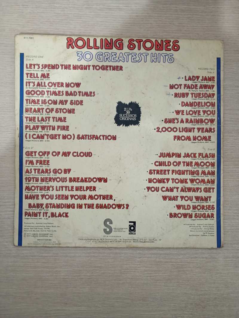 Lp Vinil The Rolling Stones 30 Greatest Hits Duplo
