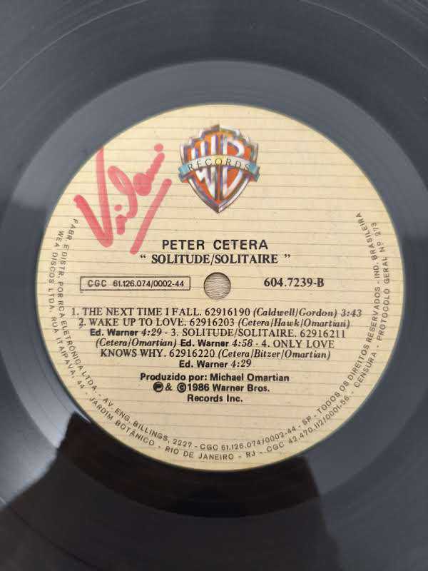 Lp Vinil Peter Cetera Solitude / Solitaire