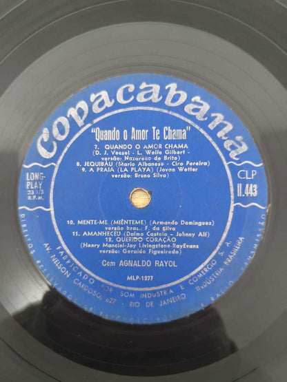 Lp Vinil Agnaldo Rayol Quando O Amor Te Chama
