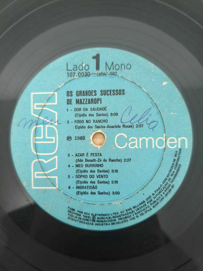 Lp Vinil Mazzaropi Os Grandes Sucessos de