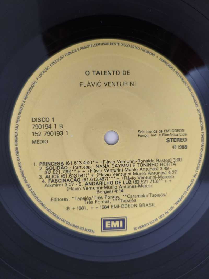 Lp Vinil Flávio Venturini O Talento de Duplo Com Encarte