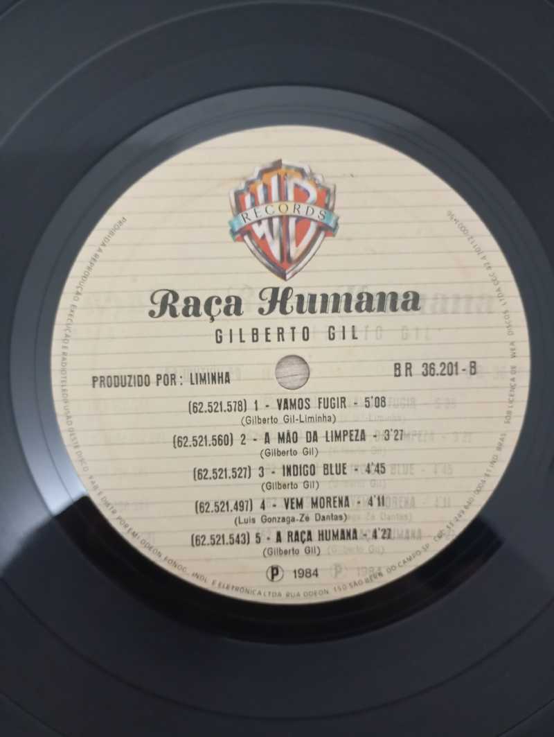 Lp Vinil Gilberto Gil Raça Humana Capa Dupla Com Encarte