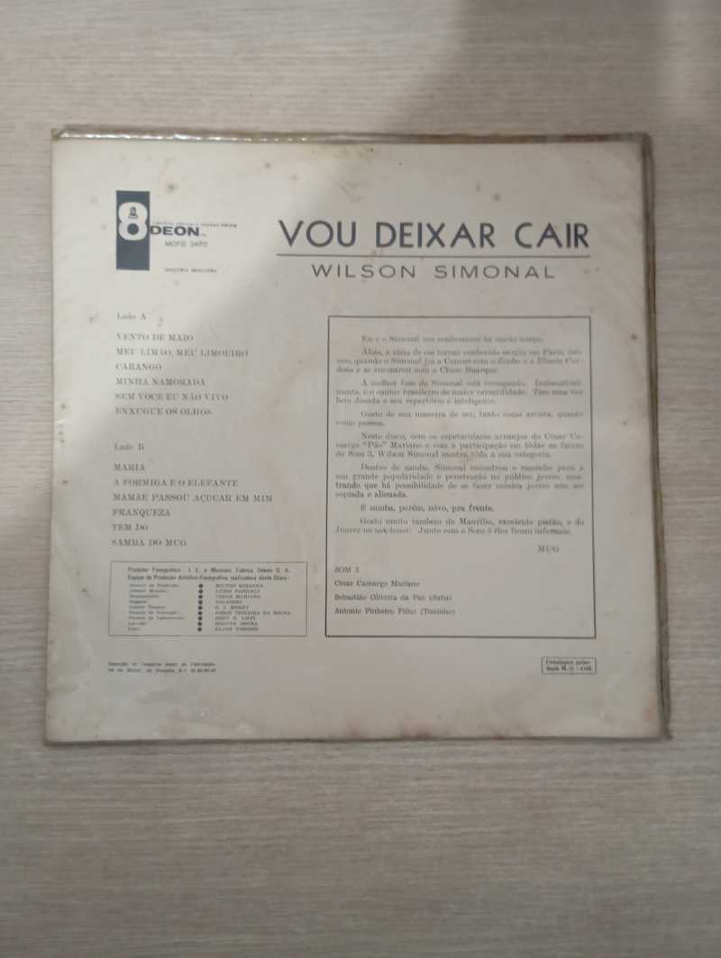 Lp Vinil Wilson Simonal Vou Deixar Cair