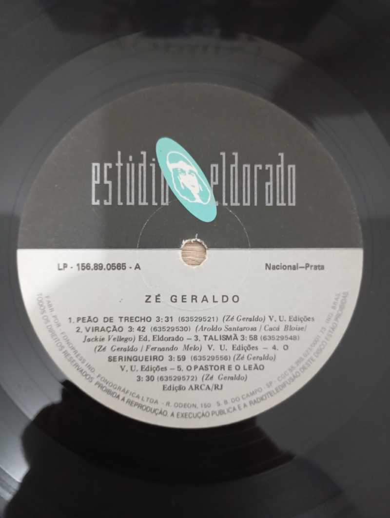 Lp Vinil Zé Geraldo Viagens & Versos